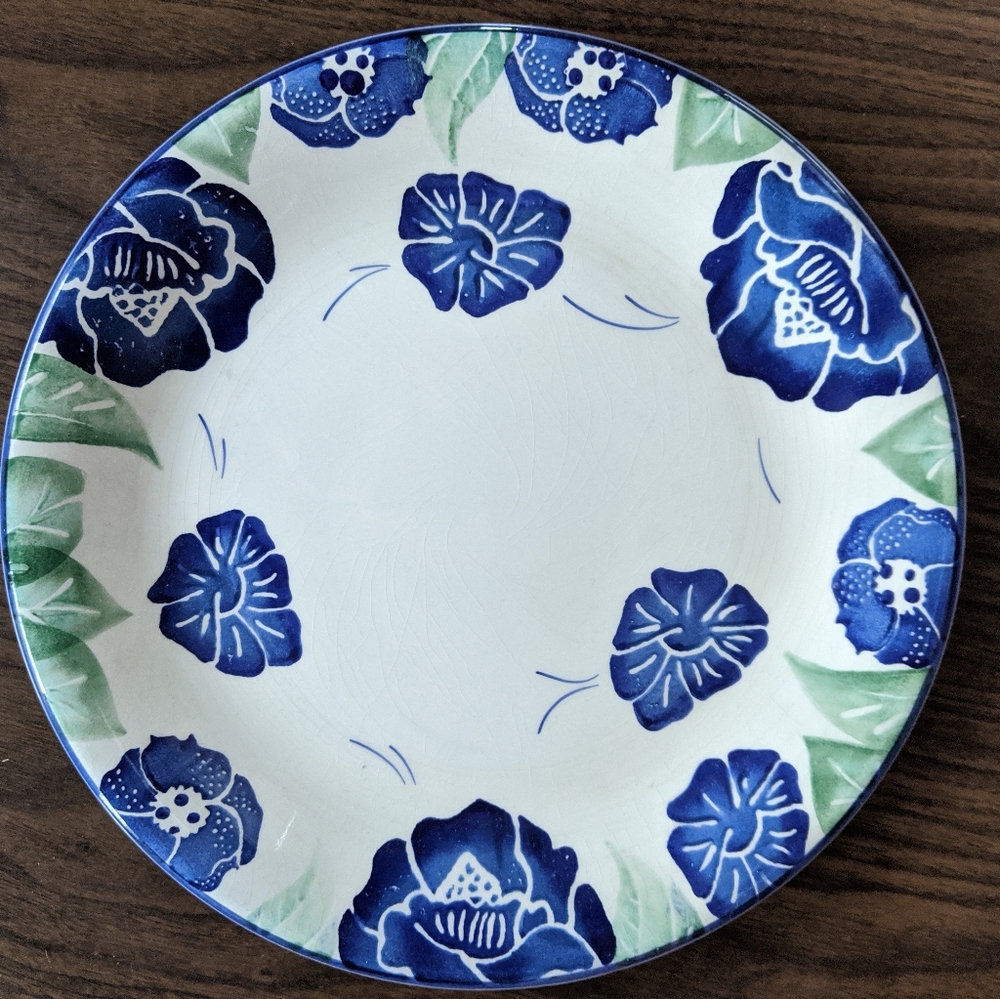Dansk painted serving plate 12" made in Italy